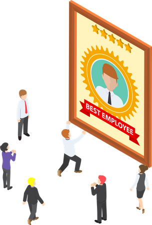 Employee of the month award Illustration