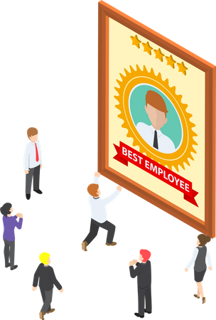 Employee of the month award  Illustration