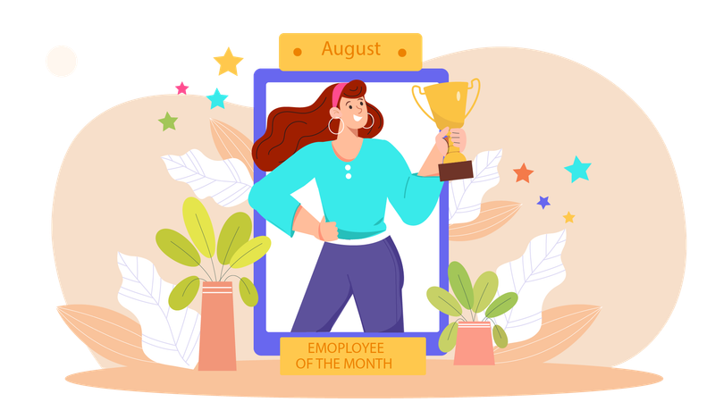 Employee of the month  Illustration