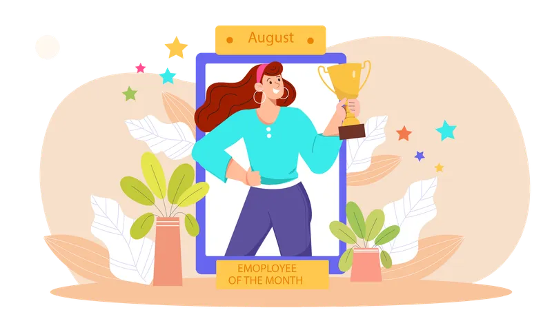 Employee of the month  Illustration