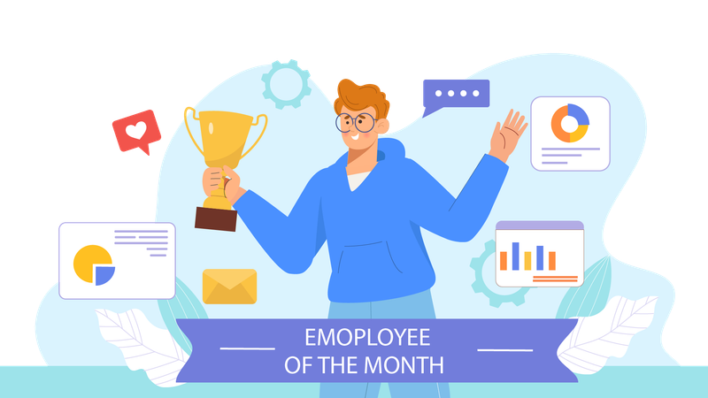 Employee of the month  Illustration