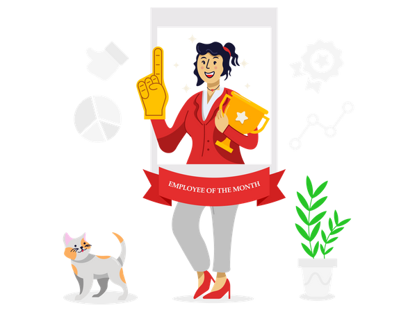 Employee of the Month  Illustration