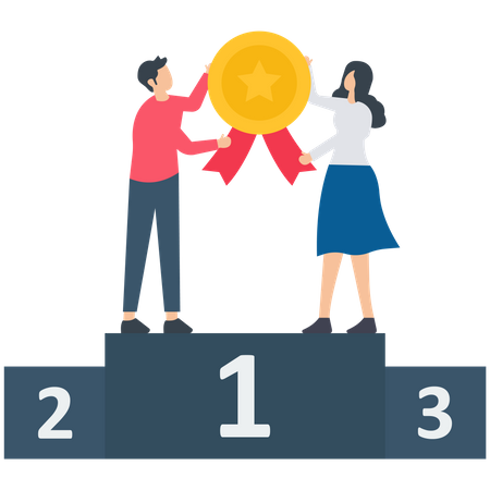 Employee of the month  Illustration