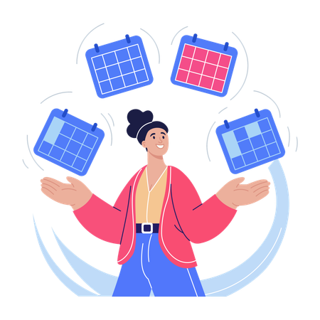 Employee Organizing tasks  Illustration