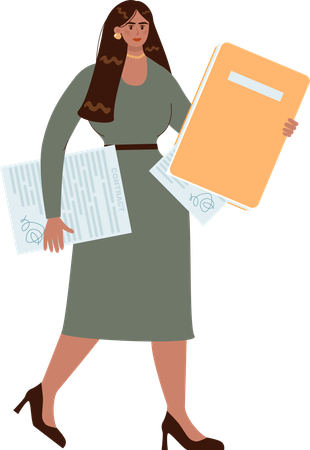 Employee overloaded with office work  Illustration
