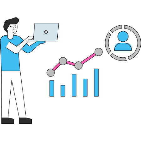 Employee performance graph  Illustration