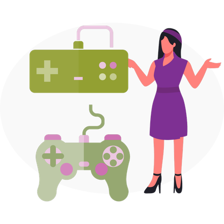 Employee plays game in free time  Illustration