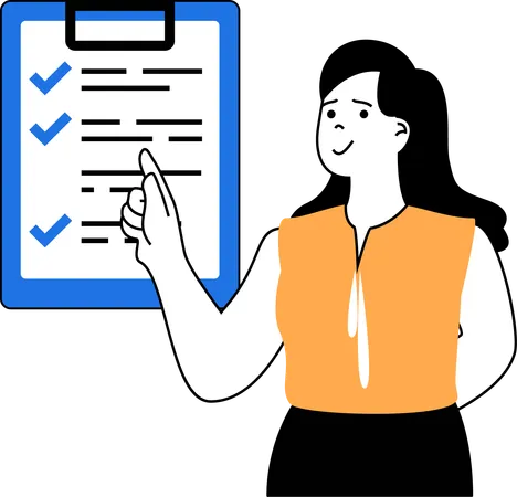 Employee prepares to do list  Illustration