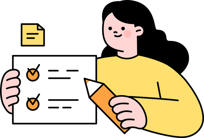 Employee prepares to do list  Illustration