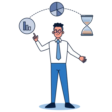 Employee Presenting Business Plan  Illustration