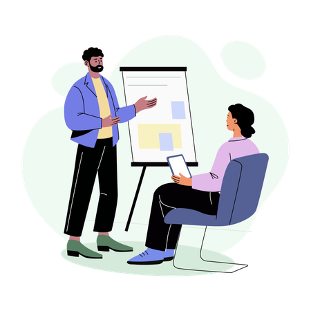 Employee Presenting ideas  Illustration