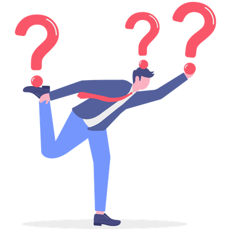 Employee raises customer question  Illustration