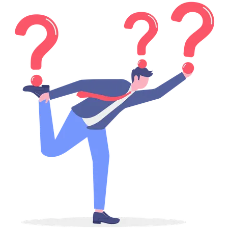 Employee raises customer question  Illustration
