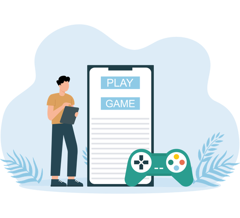 Employee reads game rules  Illustration