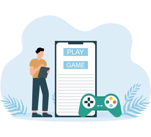 Employee reads game rules  Illustration