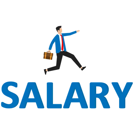 Employee received his salary  Illustration