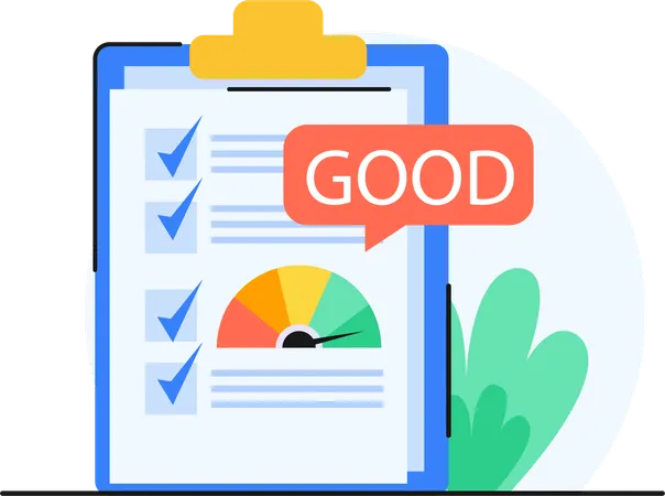 Employee receives Good Credit Score  Illustration