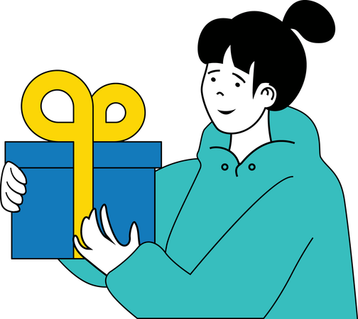 Employee receives surprise gift  Illustration