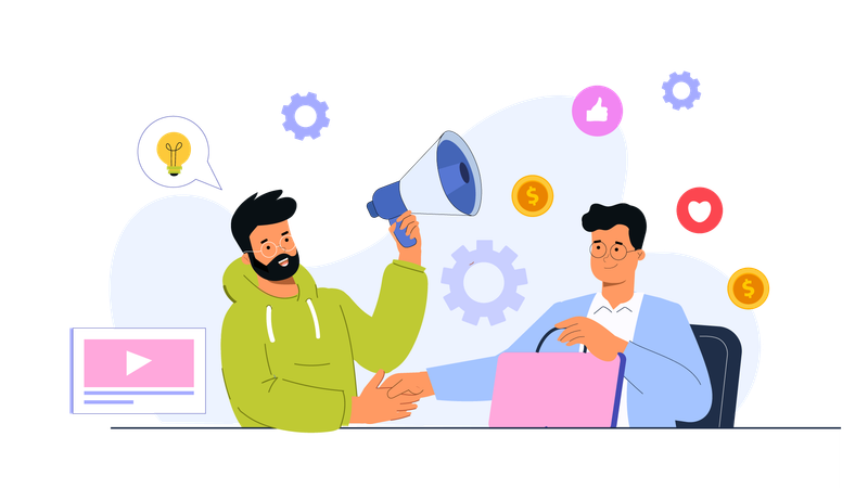 Employee referral program  Illustration