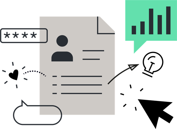 Employee resume  Illustration