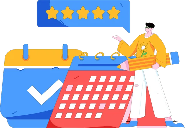 Employee reviews at business feedbacks  Illustration