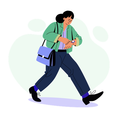 Employee Running late  Illustration