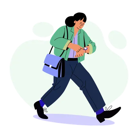 Employee Running late  Illustration