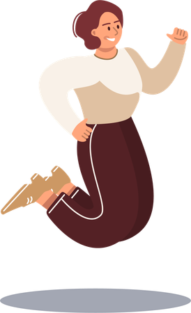 Employee runs away from office work  Illustration