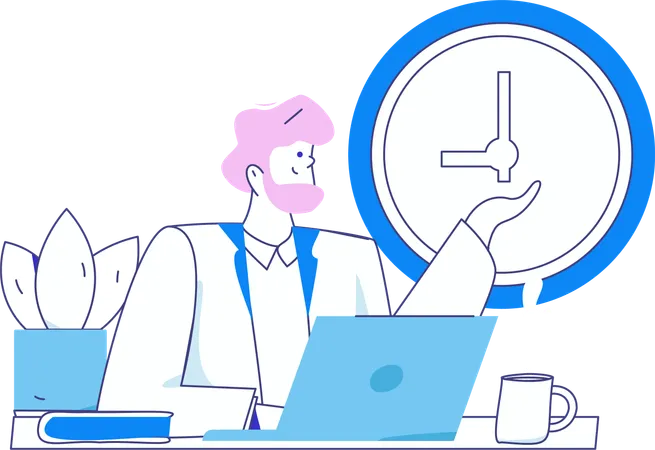 Employee scheduling business meeting  Illustration