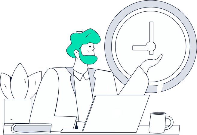 Employee scheduling business meeting  Illustration