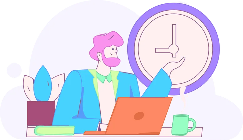 Employee scheduling business meeting  Illustration