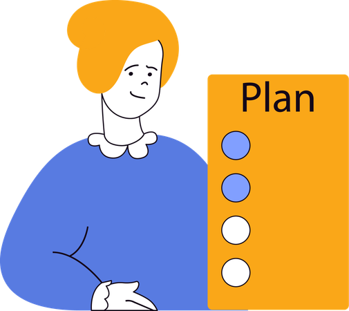 Employee scheduling plan list for interns  Illustration