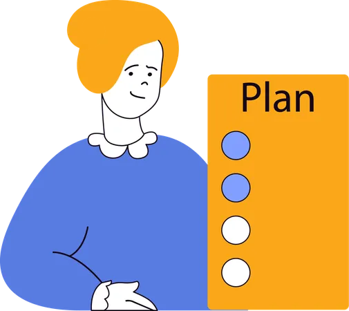 Employee scheduling plan list for interns  Illustration