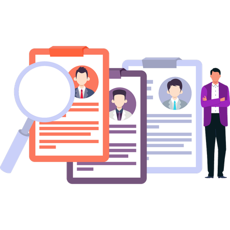 Employee search  Illustration