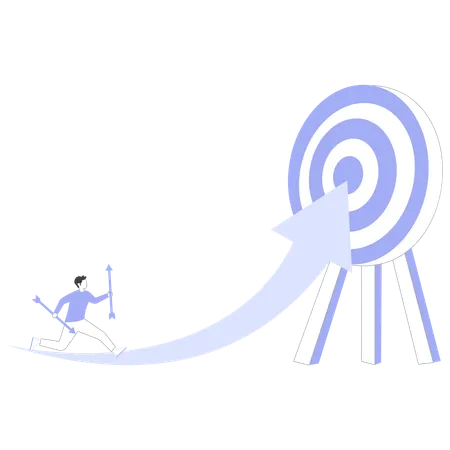 Employee sets business target for interns  Illustration