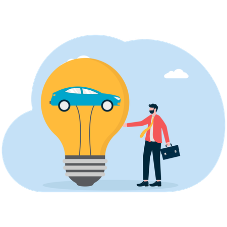 Employee shares idea on how to increase car sales  Illustration