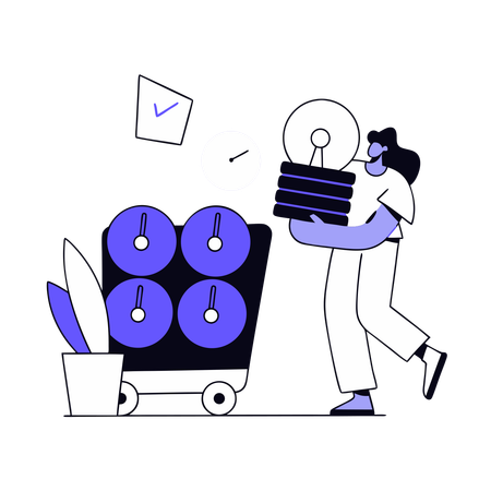 Employee Shares Innovative Ideas  Illustration
