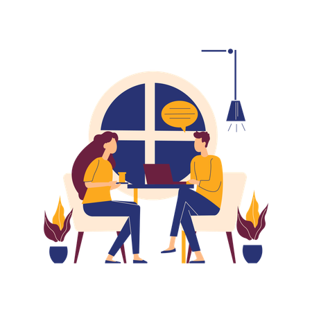 Employee Sharing Dialogue  Illustration