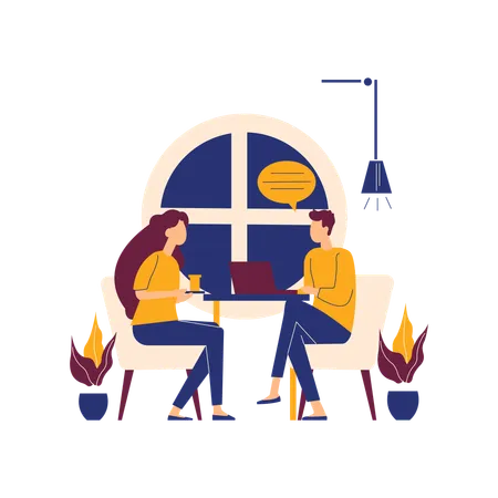 Employee Sharing Dialogue  Illustration