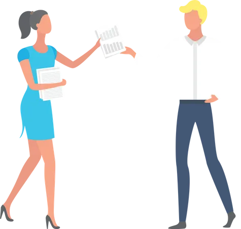 Business People Hands Over Documents Achieving Excellence Employers In Teamwork Man And Woman Exchanging Papers Vector Cartoon People Isolated Illustration