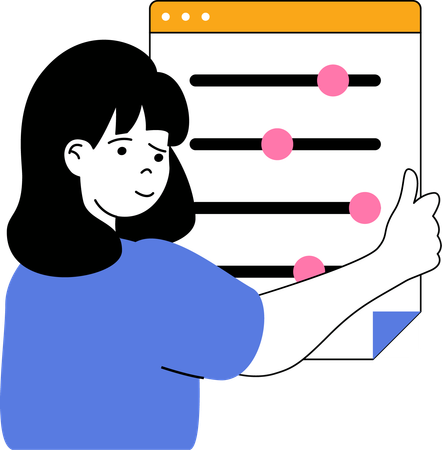 Employee sharing pending task list  Illustration