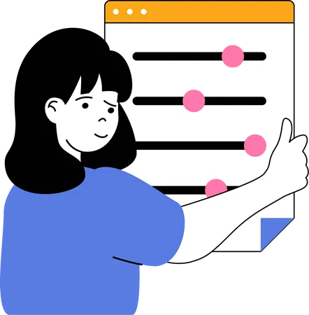 Employee sharing pending task list  Illustration