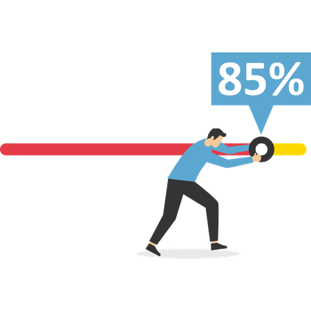 Employee showing the project progress  Illustration