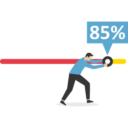 Employee showing the project progress  Illustration