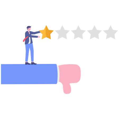 Employee shows negative response  Illustration