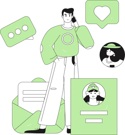Employee signs job contract  Illustration