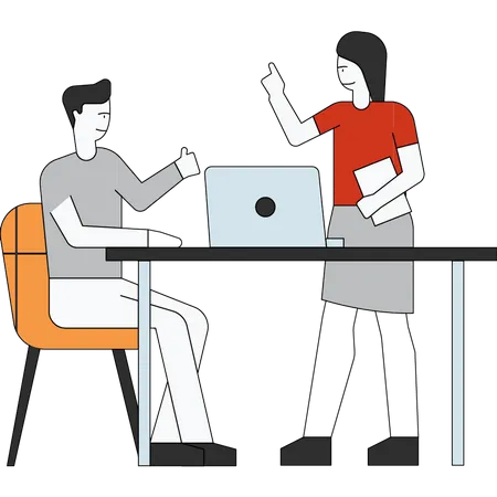 Employee talking to each other  Illustration