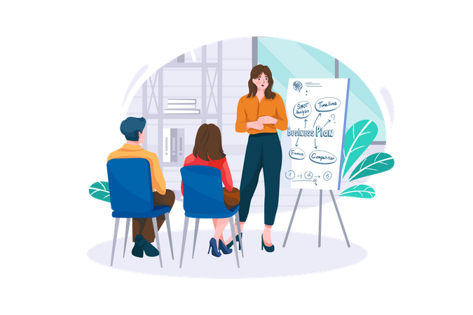 Employee Training or presentation  Illustration