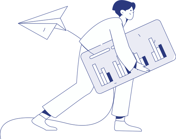 Employee uses cloud uploading feature  Illustration