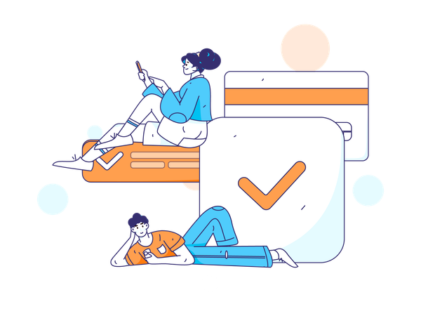 Employee verifies task completion  Illustration